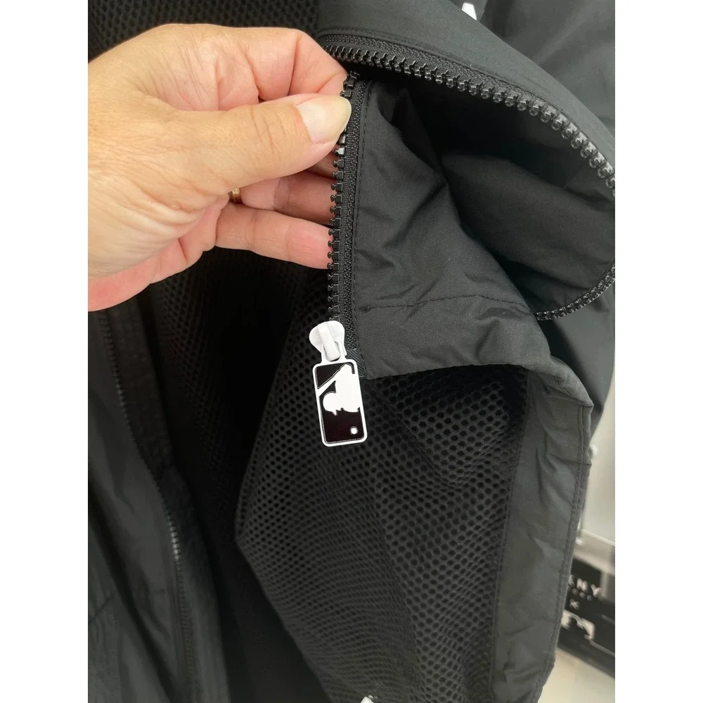 DKNY Sport MLB Seattle Mariners Windbreaker Jacket Full Zip Womens LG Black NEW - Picture 14 of 16
